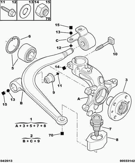 PEUGEOT 3520.C1 - Braccio oscillante, Sospensione ruota autozon.pro