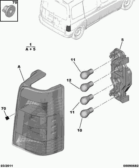 CITROËN/PEUGEOT 6350 Z1 - Luce posteriore autozon.pro