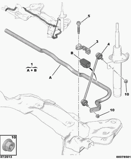 PEUGEOT (DF-PSA) 5087.71 - Asta / Puntone, Stabilizzatore autozon.pro