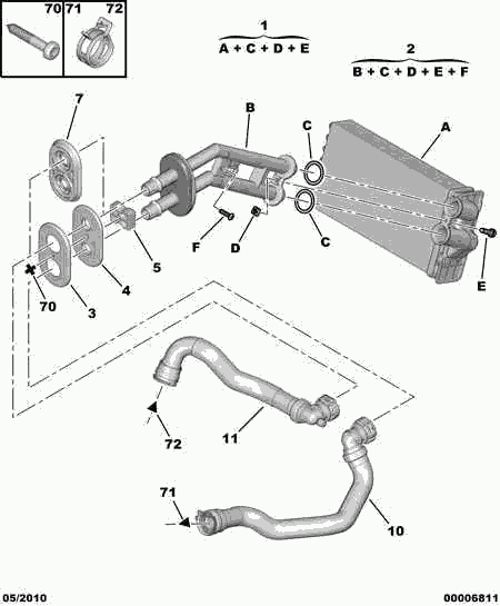 CITROËN 6466 W1 - Flessibile, Scambiatore calore, Riscaldamento autozon.pro