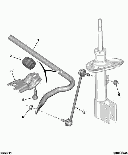 CITROËN 5087.64 - Asta / Puntone, Stabilizzatore autozon.pro