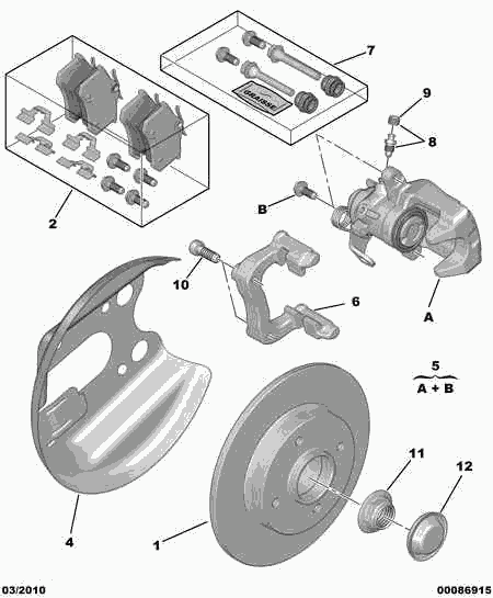 PEUGEOT 4254 C1 - Kit pastiglie freno, Freno a disco autozon.pro