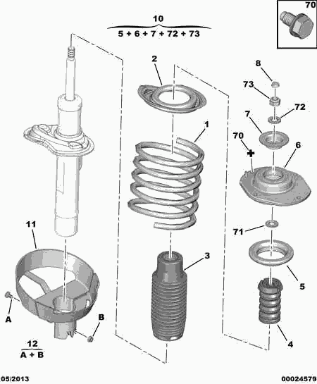 CITROËN 5031.82 - Supporto ammortizzatore a molla autozon.pro