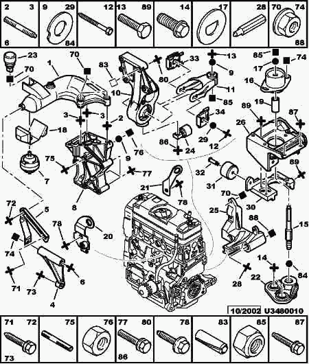 CITROËN/PEUGEOT 1806 42 - Sospensione, Motore autozon.pro