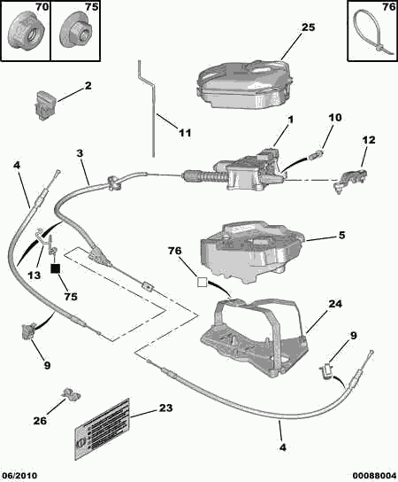 CITROËN 4707-03 - Interruttore, Attivazione freno stazionamento autozon.pro