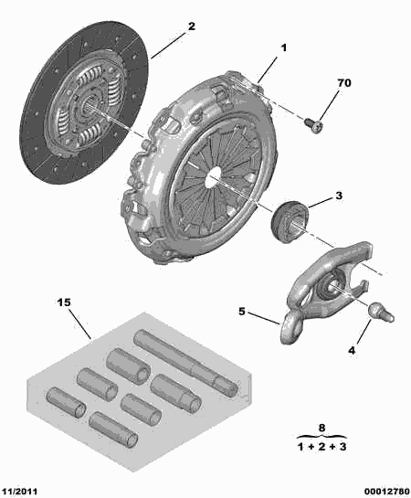 CITROËN 2052.85 - Kit frizione autozon.pro