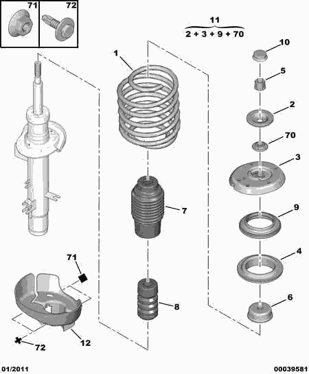 VW 5031.96 - Supporto ammortizzatore a molla autozon.pro