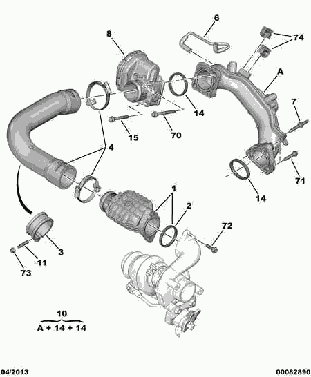 CITROËN 0382.QW - Guarnizione, Alloggiam. collettore aspirazione autozon.pro