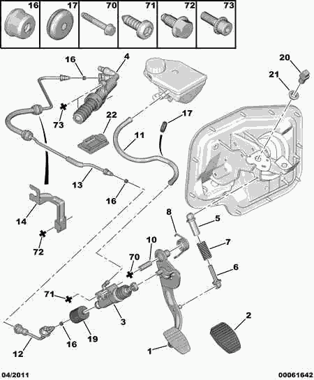 CITROËN/PEUGEOT 2182.07 - Cilindro trasmettitore, Frizione autozon.pro