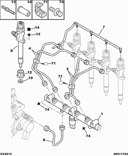 PEUGEOT 1982.63 - Kit guarnizioni, Iniettore autozon.pro