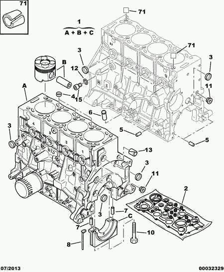 CITROËN/PEUGEOT 0197 Y6 - Kit completo guarnizioni, Motore autozon.pro