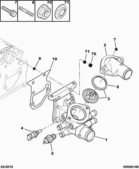 CITROËN 1340 52 - Guarnizione, Termostato autozon.pro