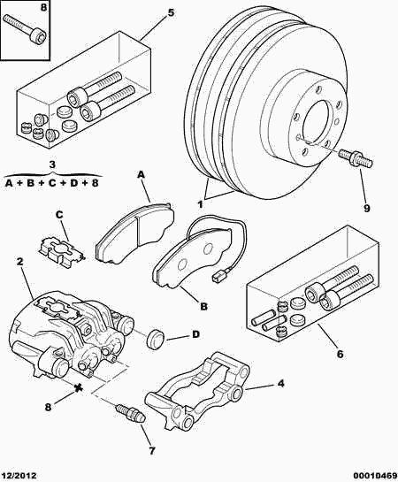 CITROËN 4254-68 - Kit pastiglie freno, Freno a disco autozon.pro