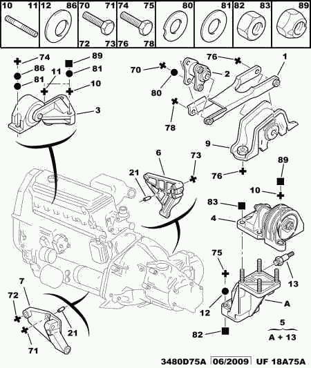 PEUGEOT 1807 S7 - Sospensione, Motore autozon.pro