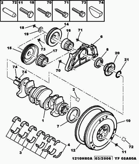 CITROËN 0127.45 - Paraolio, Albero a gomiti autozon.pro