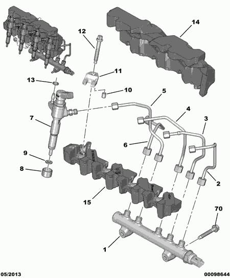 PEUGEOT 1570.Q4 - Condutto alta pressione, Impianto iniezione autozon.pro