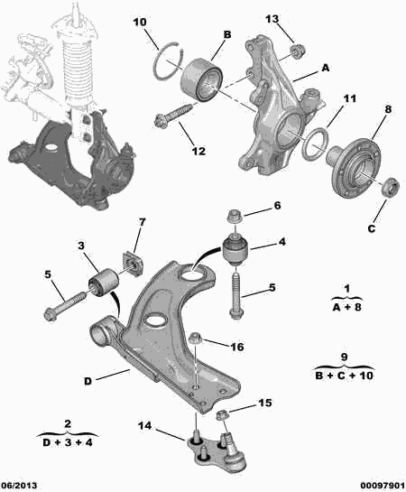 CITROËN 96 760 352 80 - Supporto, Braccio oscillante autozon.pro