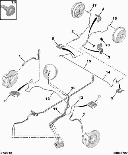 PEUGEOT 4806 E9 - Flessibile del freno autozon.pro