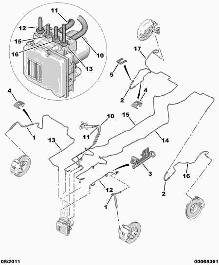 PEUGEOT 4814 Z9 - Flessibile del freno autozon.pro