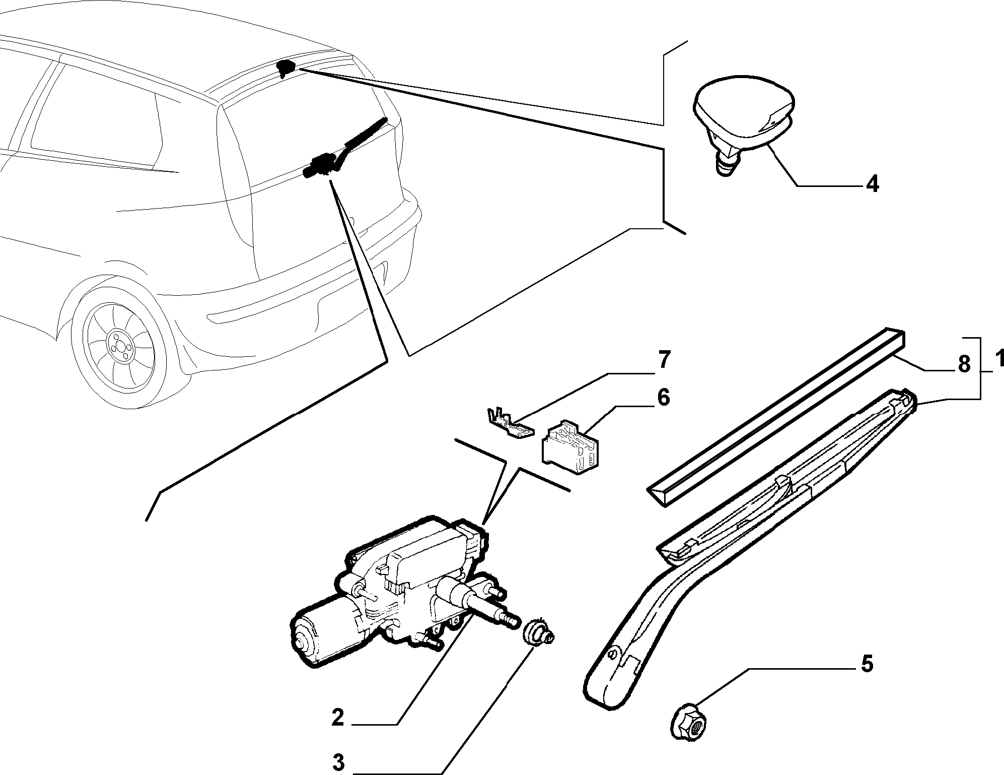 FIAT 7352 78600 - Braccio tergi, Pulizia cristalli autozon.pro