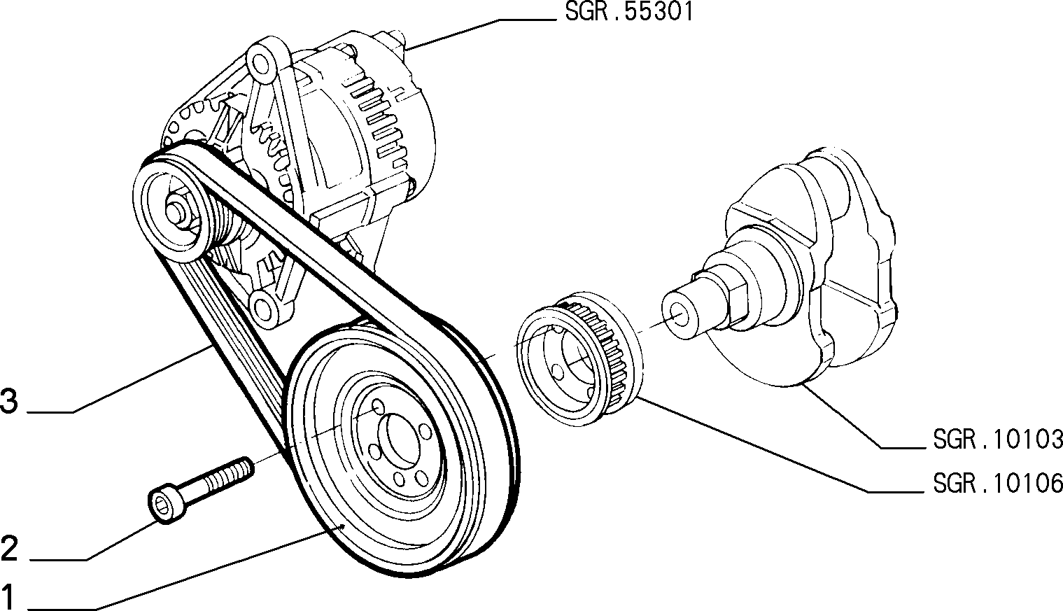 Alfa Romeo 46474060 - Cinghia Poly-V autozon.pro