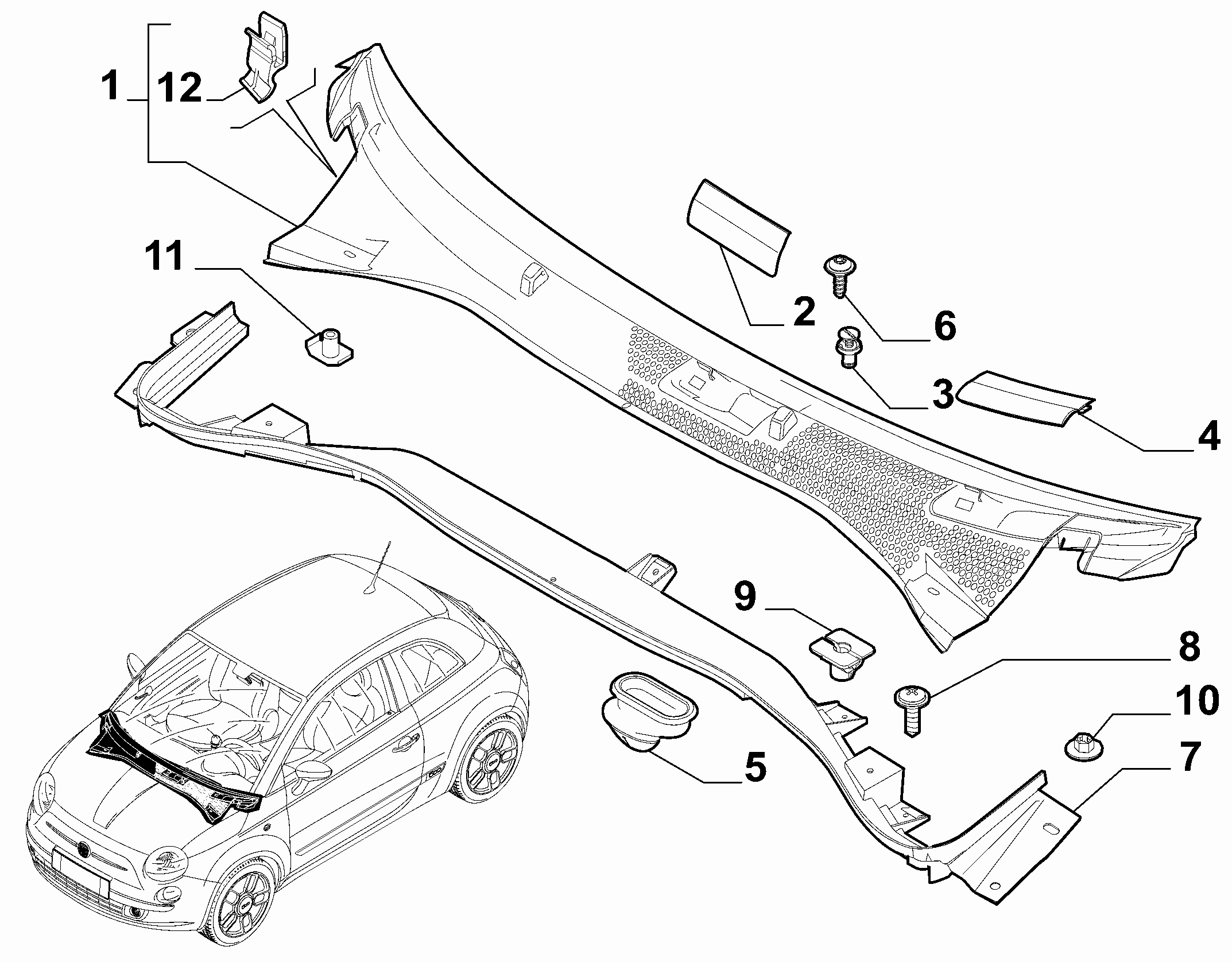 Lancia 51761163 - Clip, Fregio / Modanatura protettiva autozon.pro