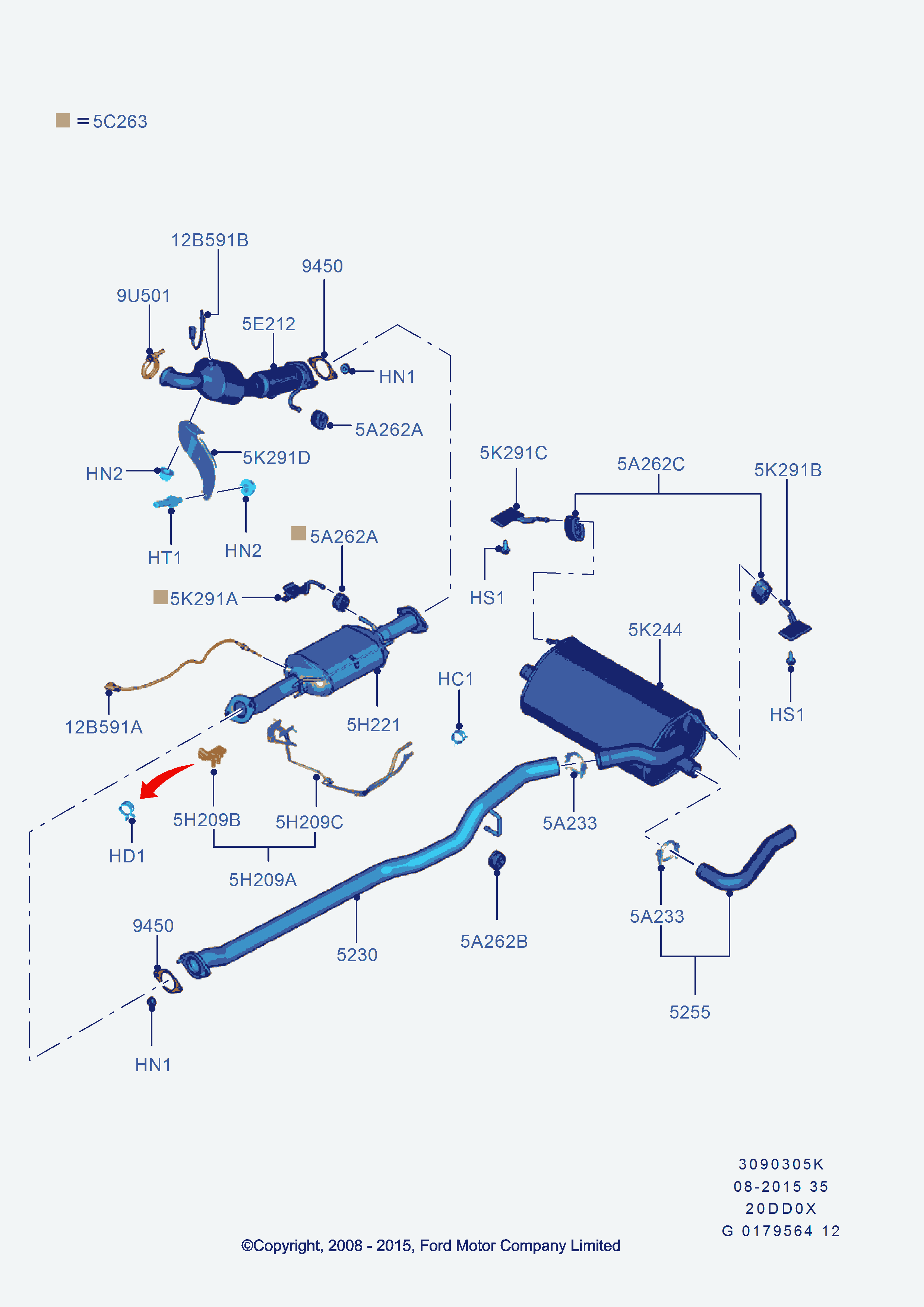 FORD (1.673.504) - Sensore, Pressione gas scarico autozon.pro