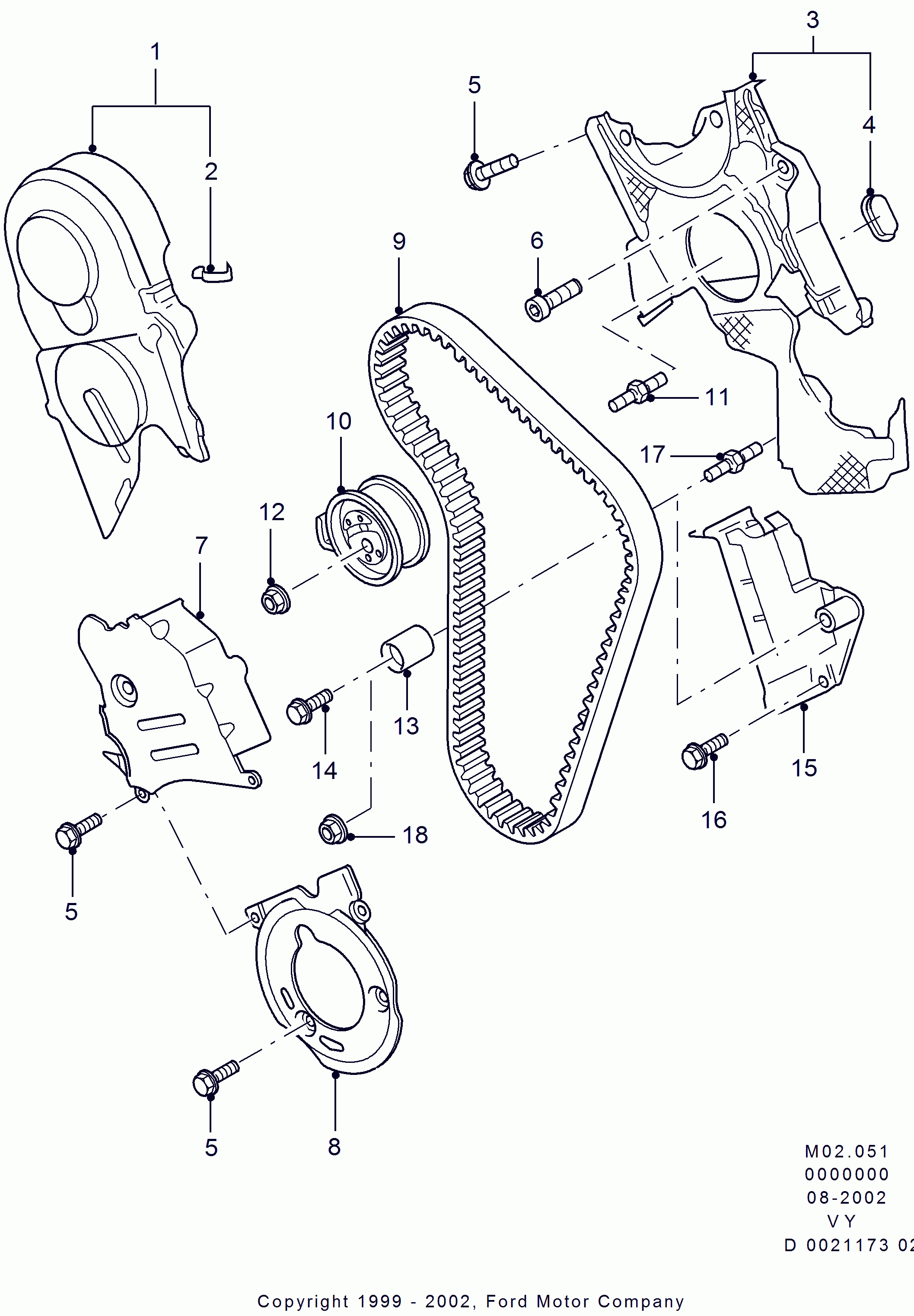 FORD 1 100 585 - Galoppino / Guidacinghia, Cinghia dentata autozon.pro