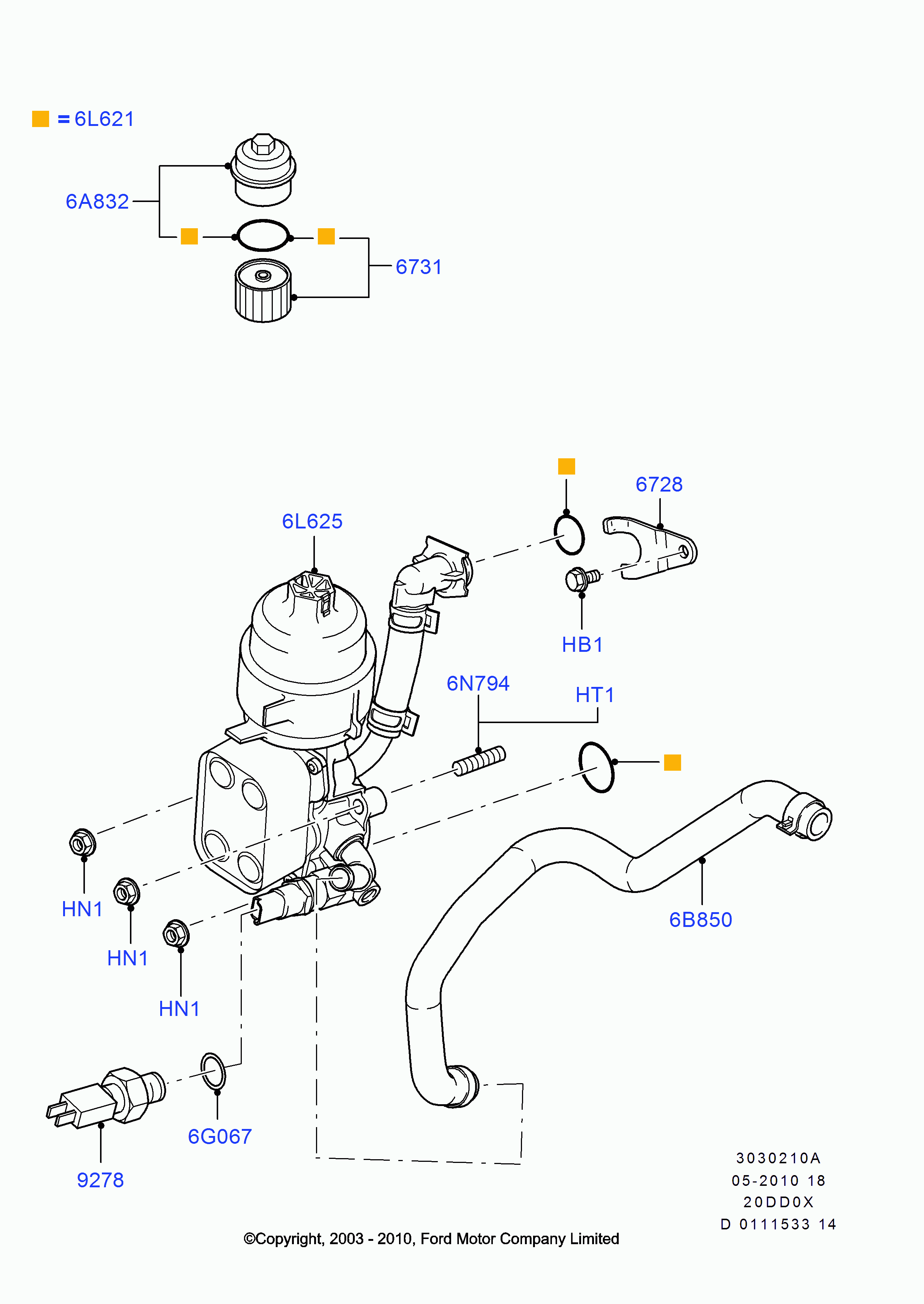 FORD 1303493 - Flessibile, Scambiatore calore, Riscaldamento autozon.pro