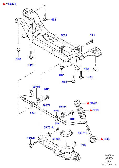 FORD 1064128 - Braccio oscillante, Sospensione ruota autozon.pro