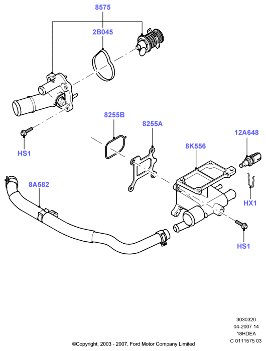 FORD 1 892 398 - Sensore, Temperatura refrigerante autozon.pro