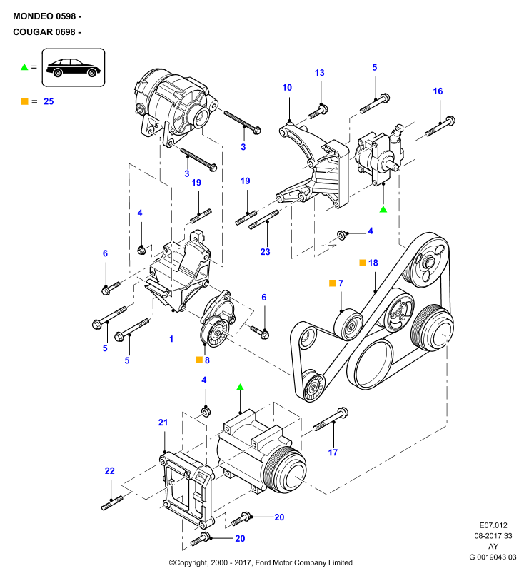 FORD 1013197 - Cinghia Poly-V autozon.pro