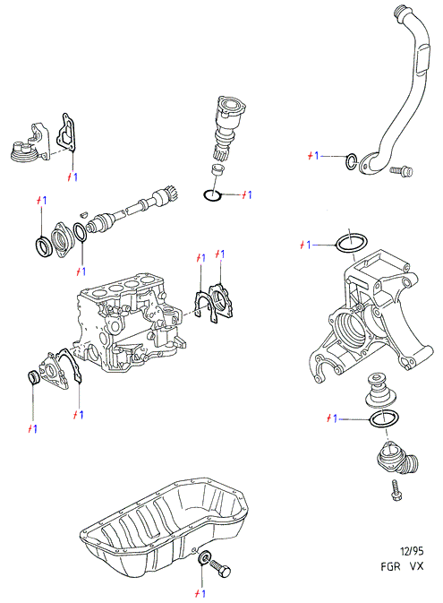 VAG 1 009 167 - Kit guarnizioni, Testata autozon.pro