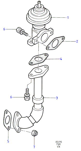 FORD 1 144 215 - Guarnizione, Condotto valvola-AGR autozon.pro