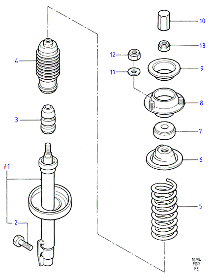 FORD 7376776 - Kit parapolvere, Ammortizzatore autozon.pro