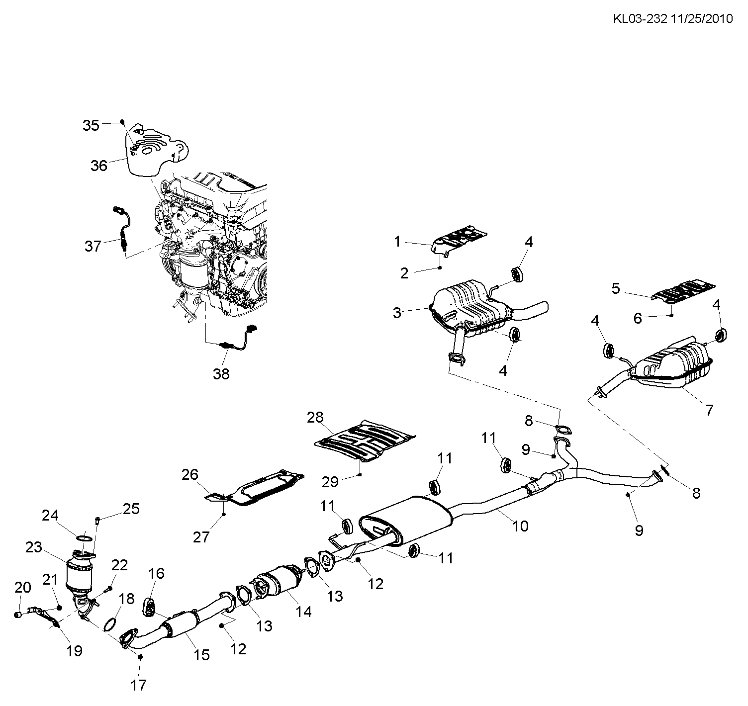 DAEWOO 12 627 311 - Sonda lambda autozon.pro