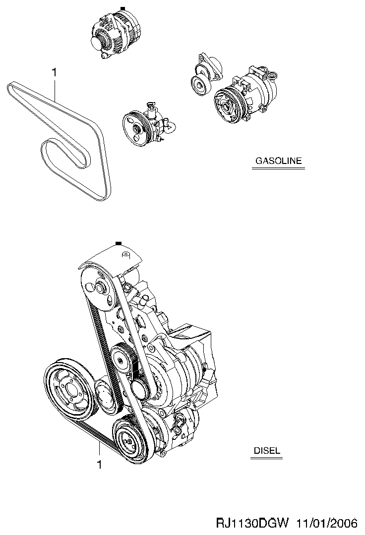 Chevrolet 25183021 - Cinghia Poly-V autozon.pro