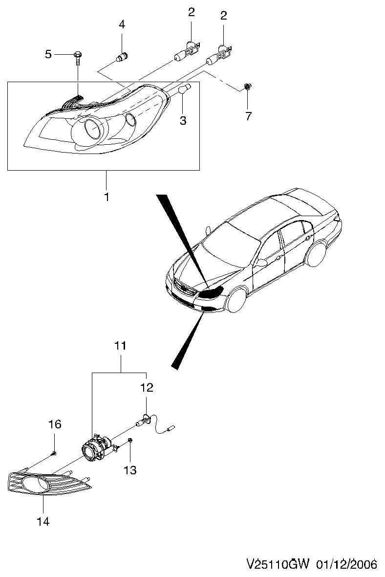 DAEWOO 94535553 - Lampadina, Fendinebbia autozon.pro