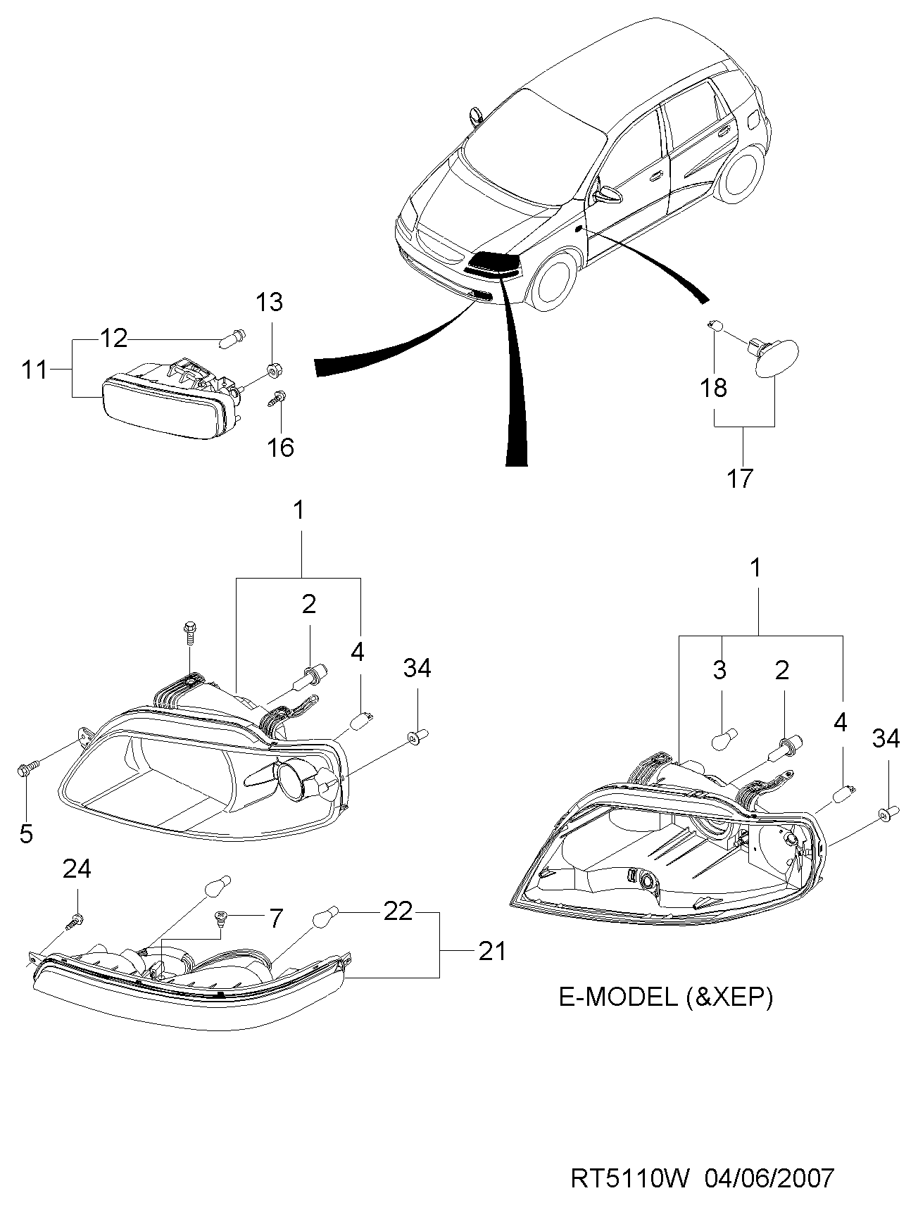 DAEWOO 94535543 - Lampadina, Faro di svolta autozon.pro