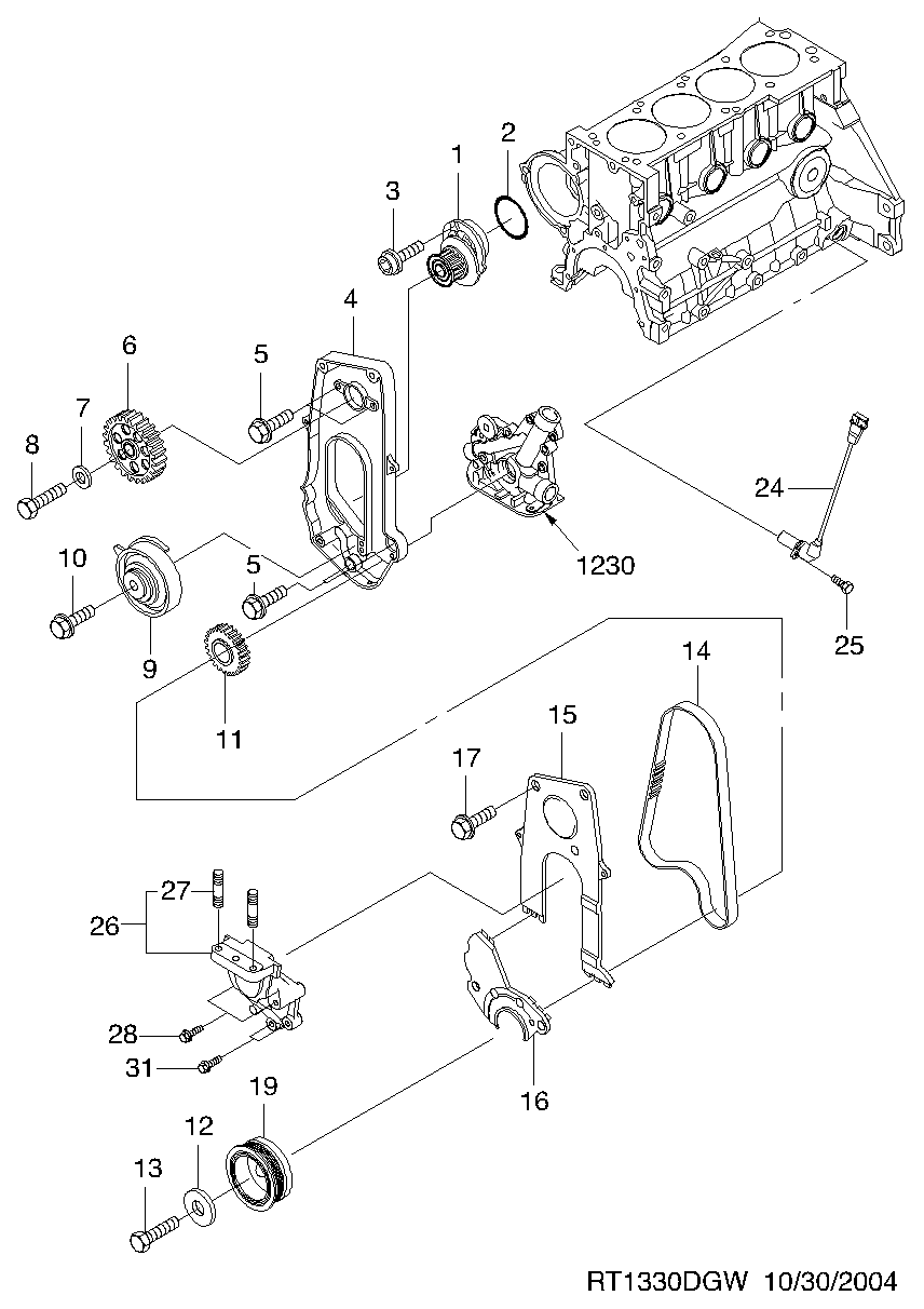 DAEWOO 96872704 - Pompa acqua autozon.pro