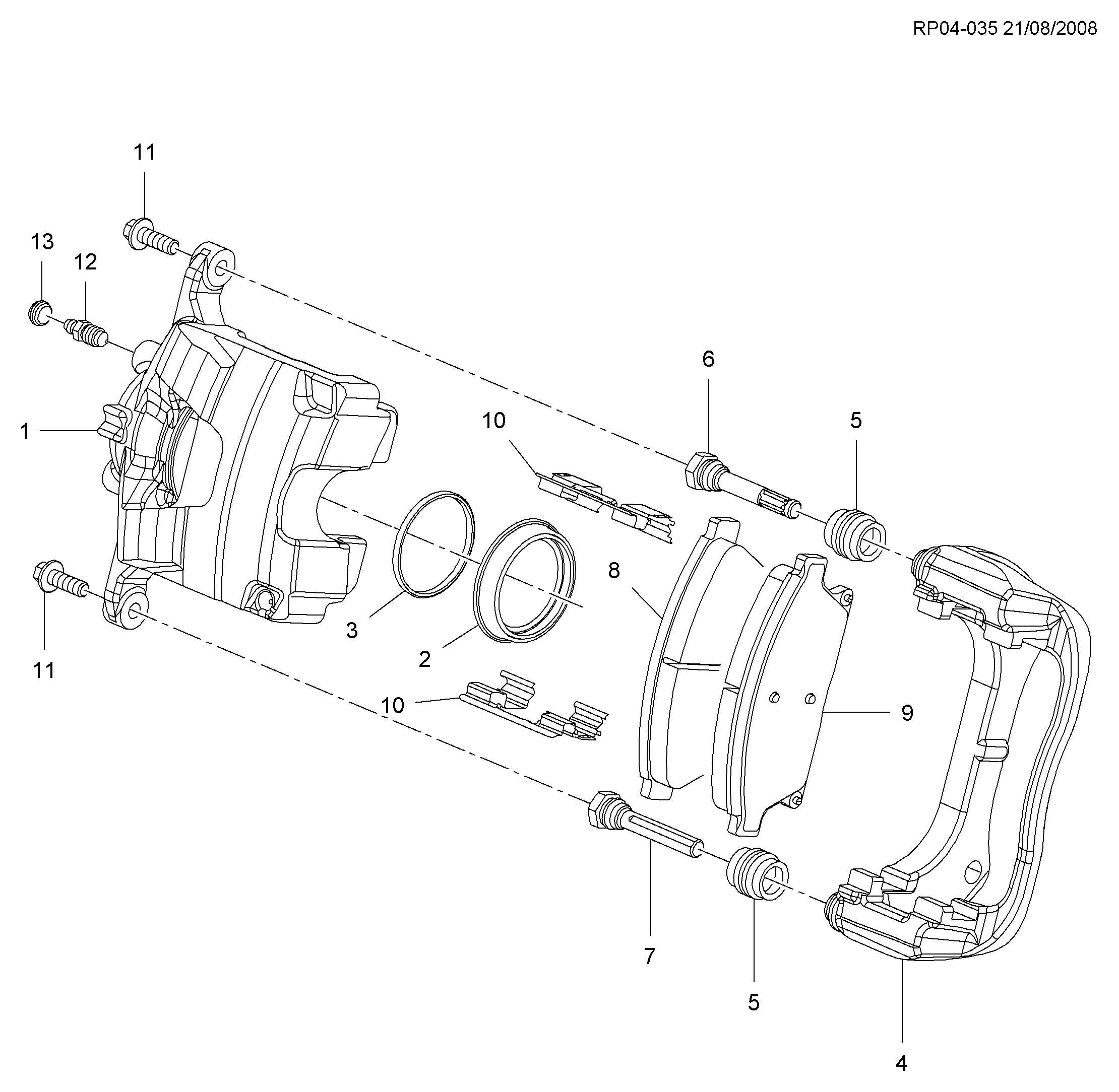 DAEWOO 13412810 - Kit pastiglie freno, Freno a disco autozon.pro