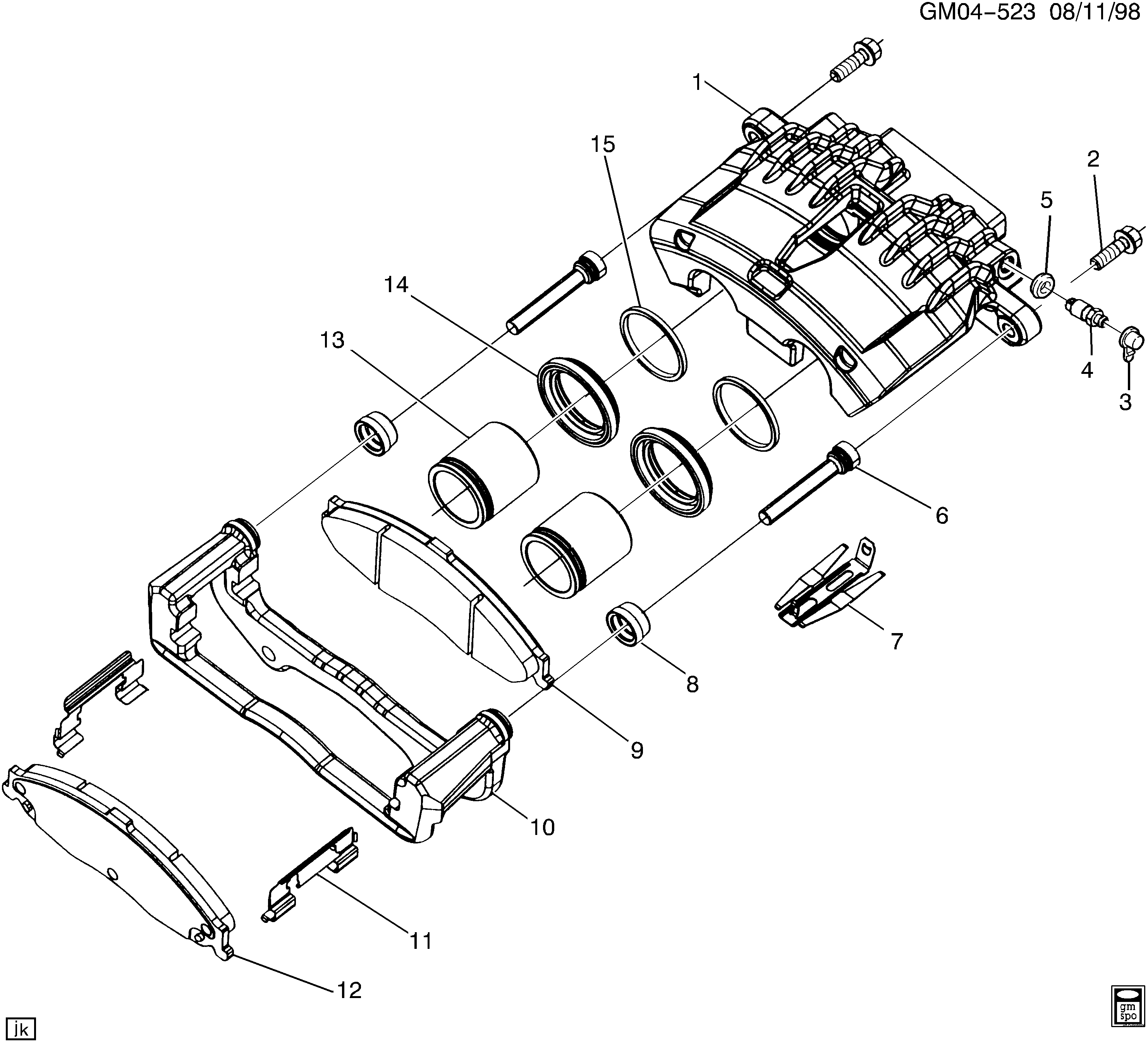 Chevrolet 18045936 - Kit pastiglie freno, Freno a disco autozon.pro