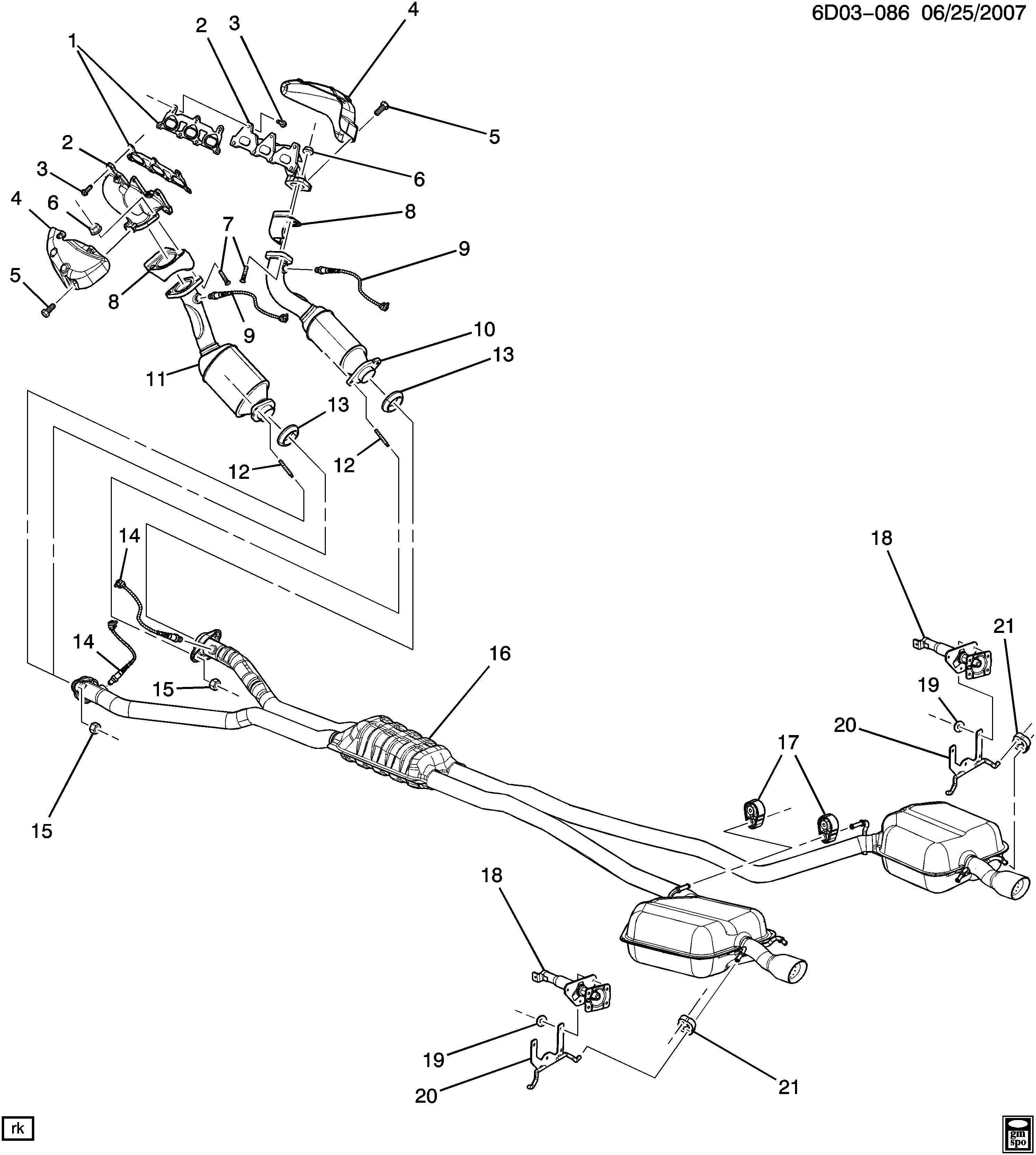 Cadillac 12597449 - Sonda lambda autozon.pro