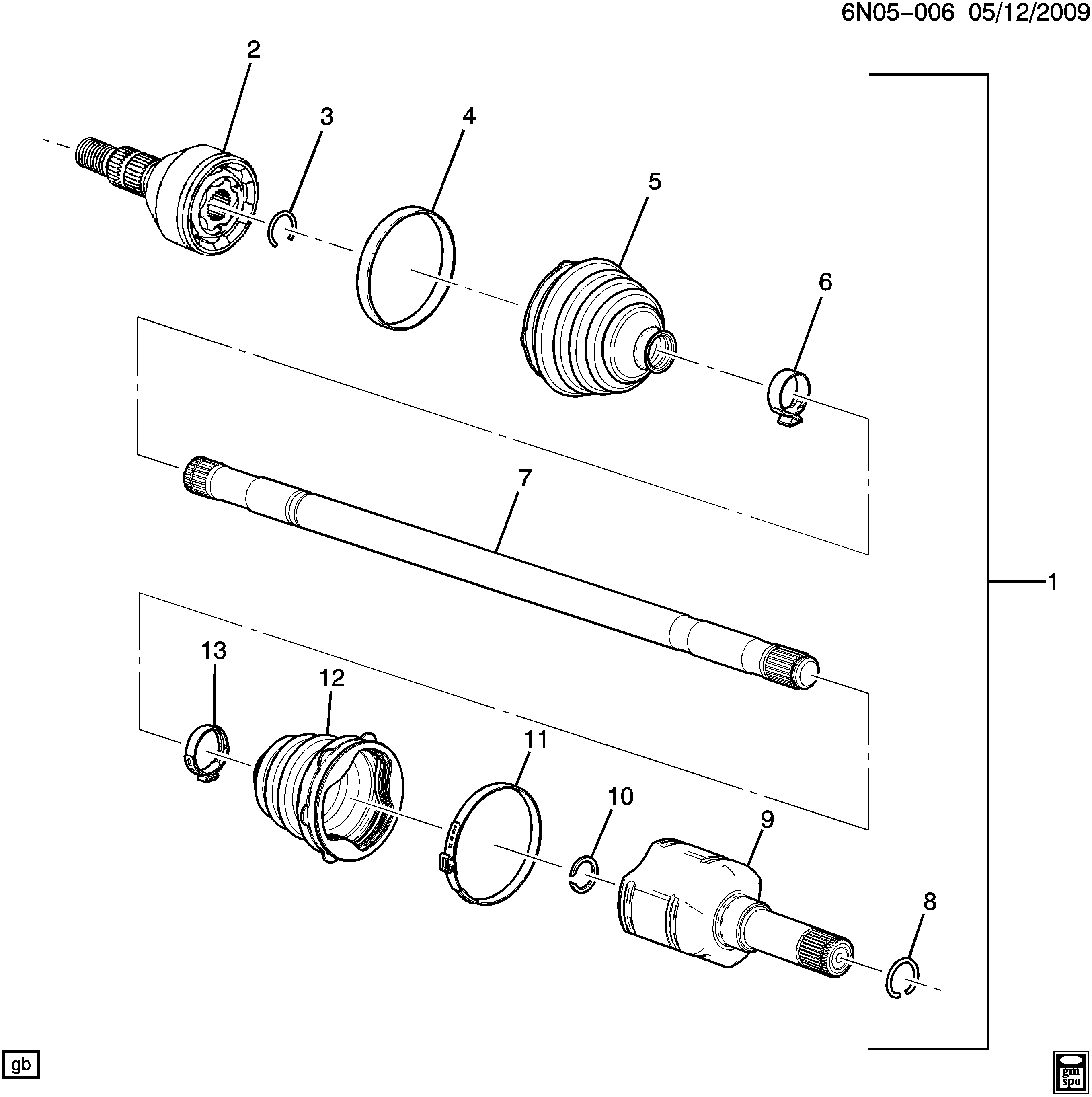 Chevrolet 22833444 - Cuffia, Semiasse autozon.pro