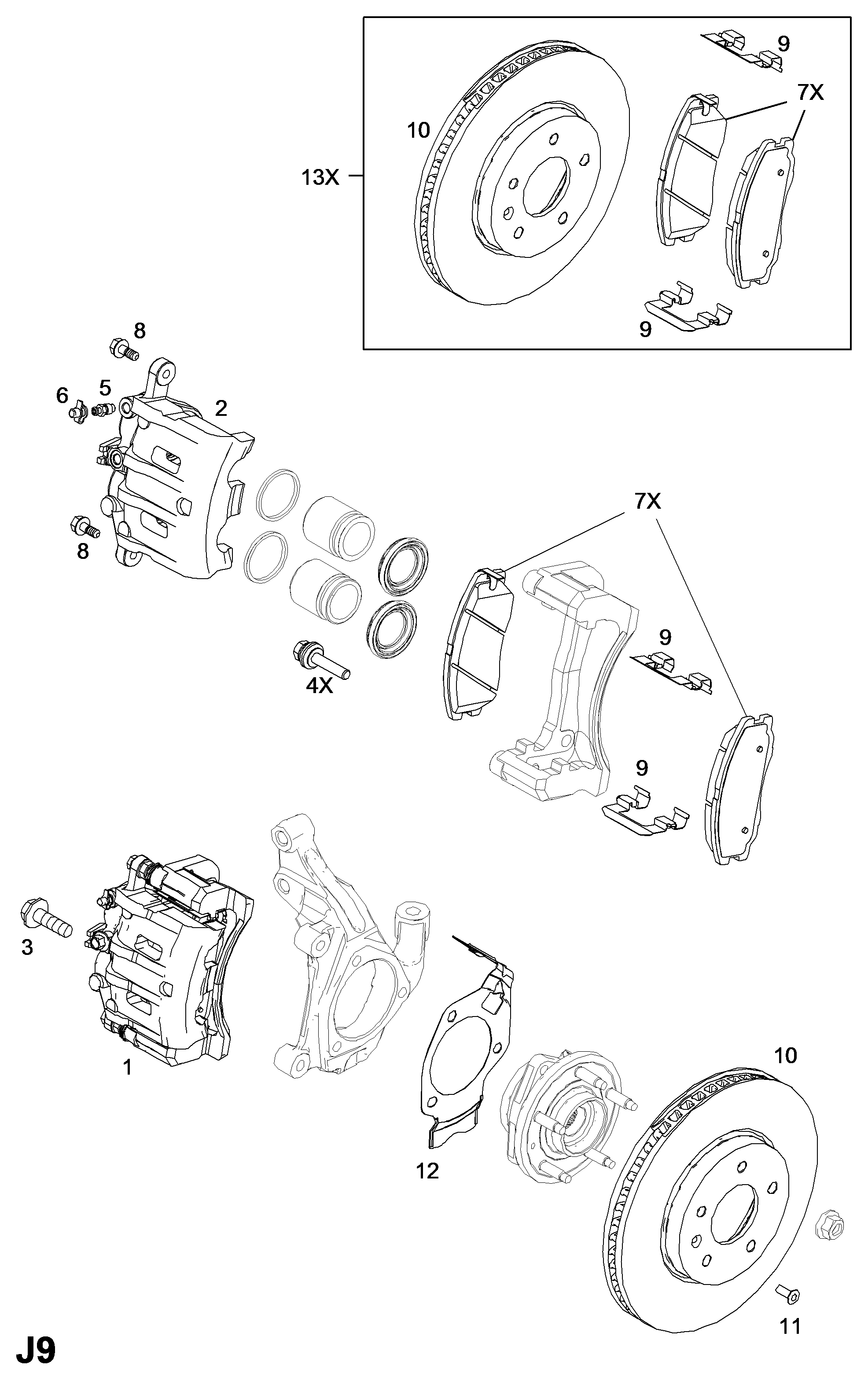 Opel 4817764 - Kit pastiglie freno, Freno a disco autozon.pro