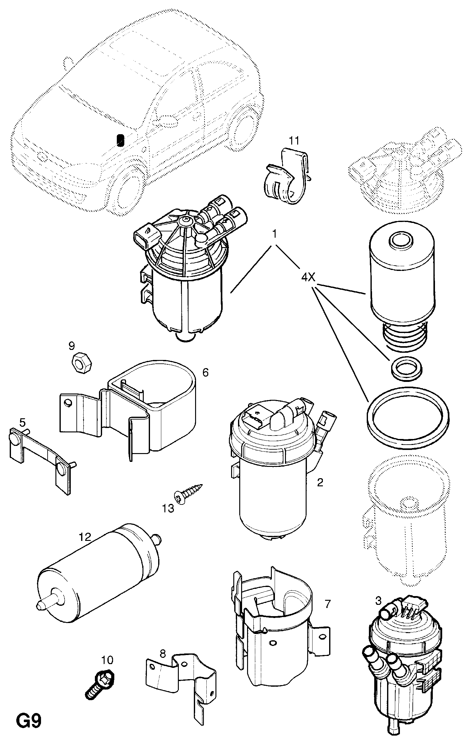 Opel 8 13 006 - Filtro carburante autozon.pro