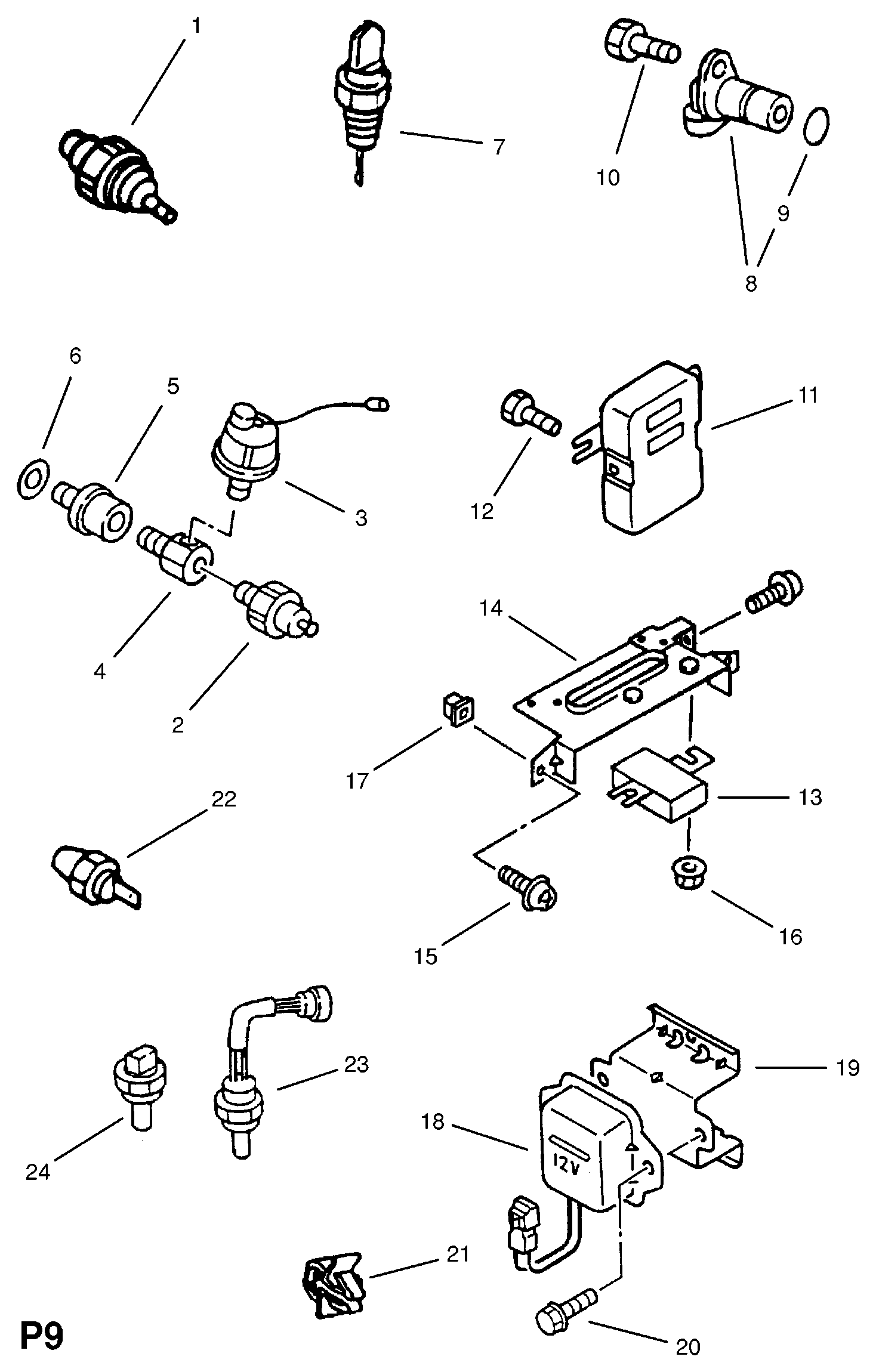 Opel 12 52 567 - Sensore, Pressione olio autozon.pro