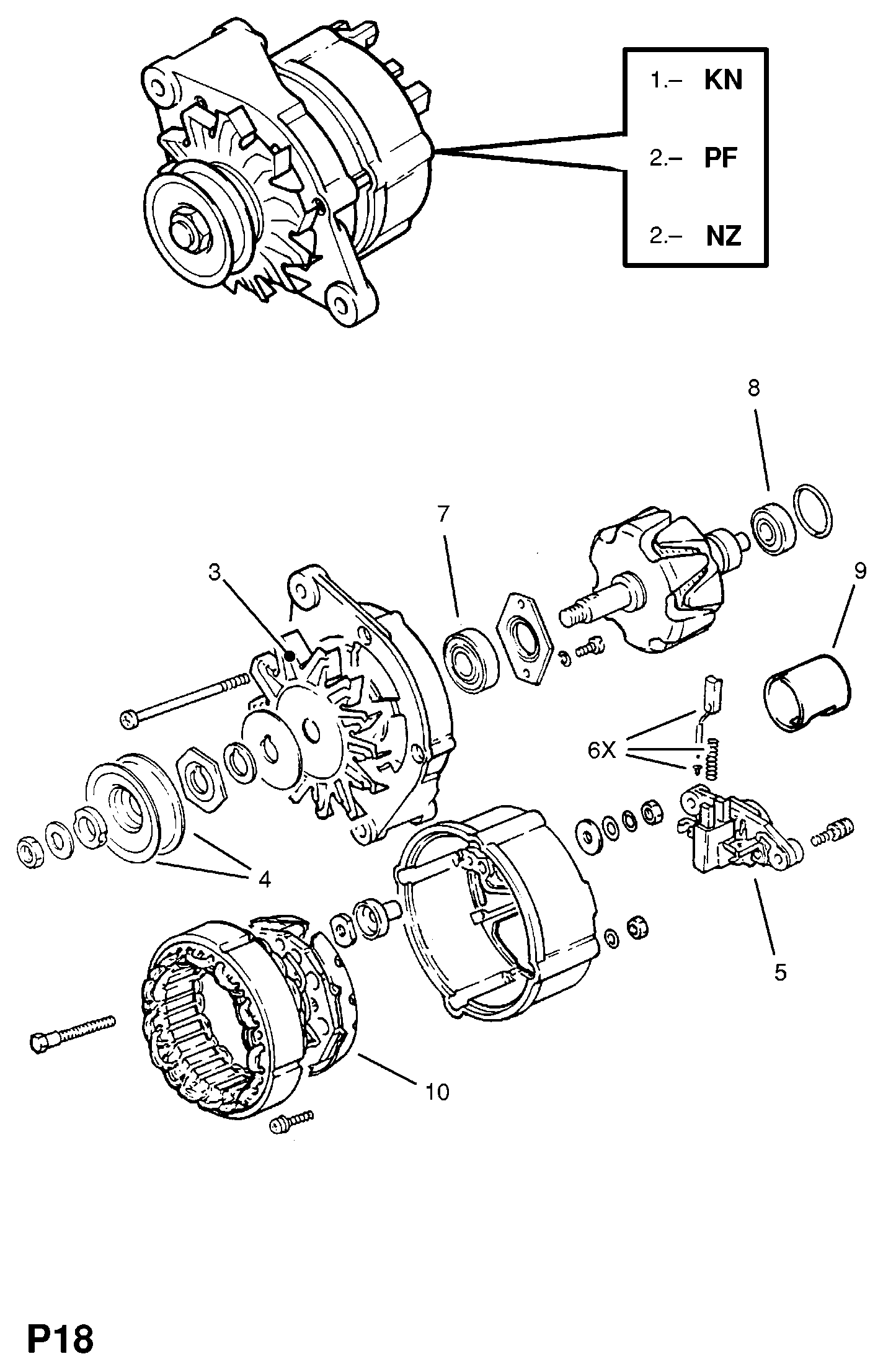 Opel 1205094 - Spazzola in carbone, Alternatore autozon.pro