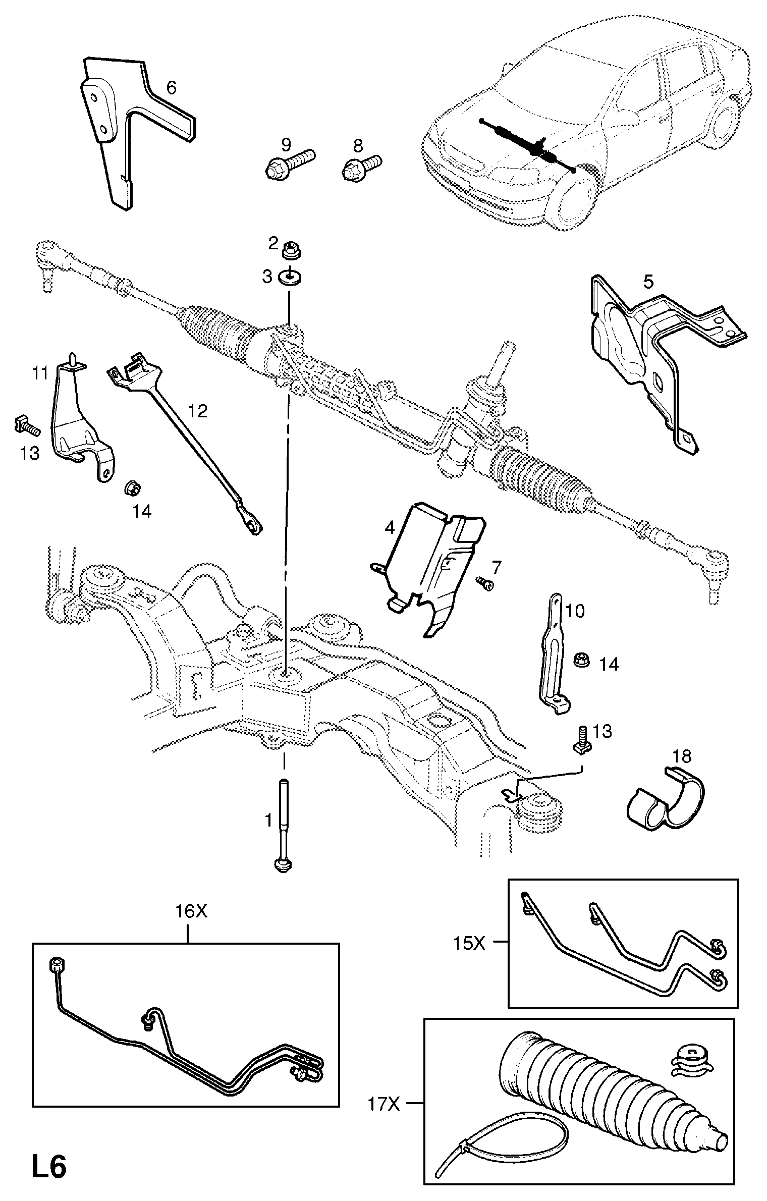 Opel 16 09 113 - Kit soffietto, Sterzo autozon.pro