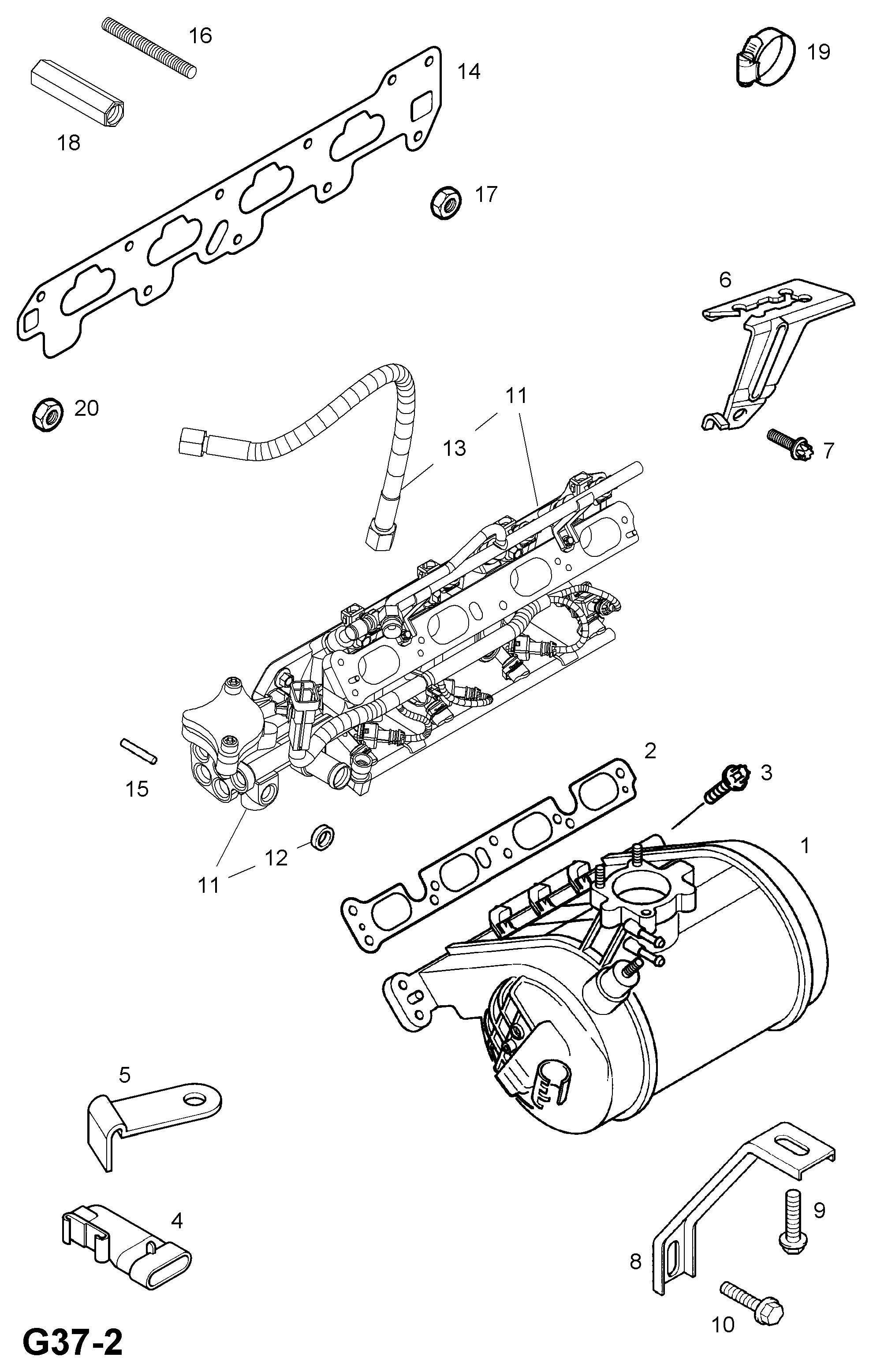 Opel 62 38 120 - Sensore, Pressione alimentazione autozon.pro